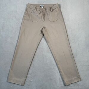 Vintage Cache Pants Womens Size 2 Beige Capri Y2K NWT